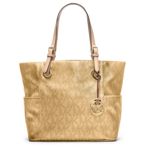 michael kors bags black and gold|Michael Kors gold tote handbags.